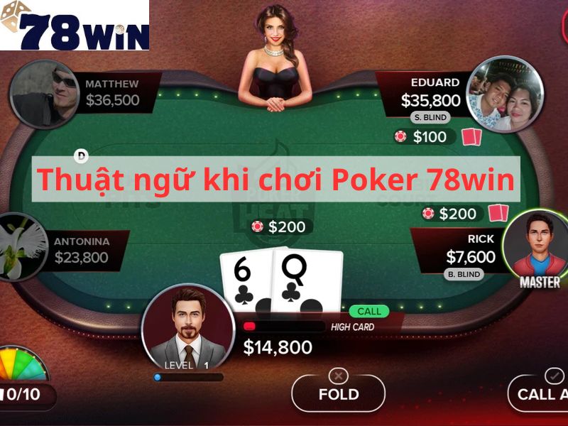 Thuật ngữ trong Poker 78win giúp người chơi đưa ra quyết định nhanh chóng